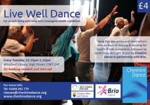 Live Well Dance Winsford flyer